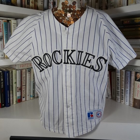Russell Athletic Other - NWOT: Rockies Baseball White Jersey - Russell Athletics - Purple & Silver - S